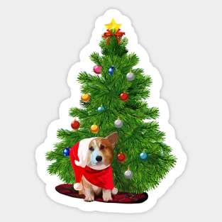 Corgi and Christmas Sticker